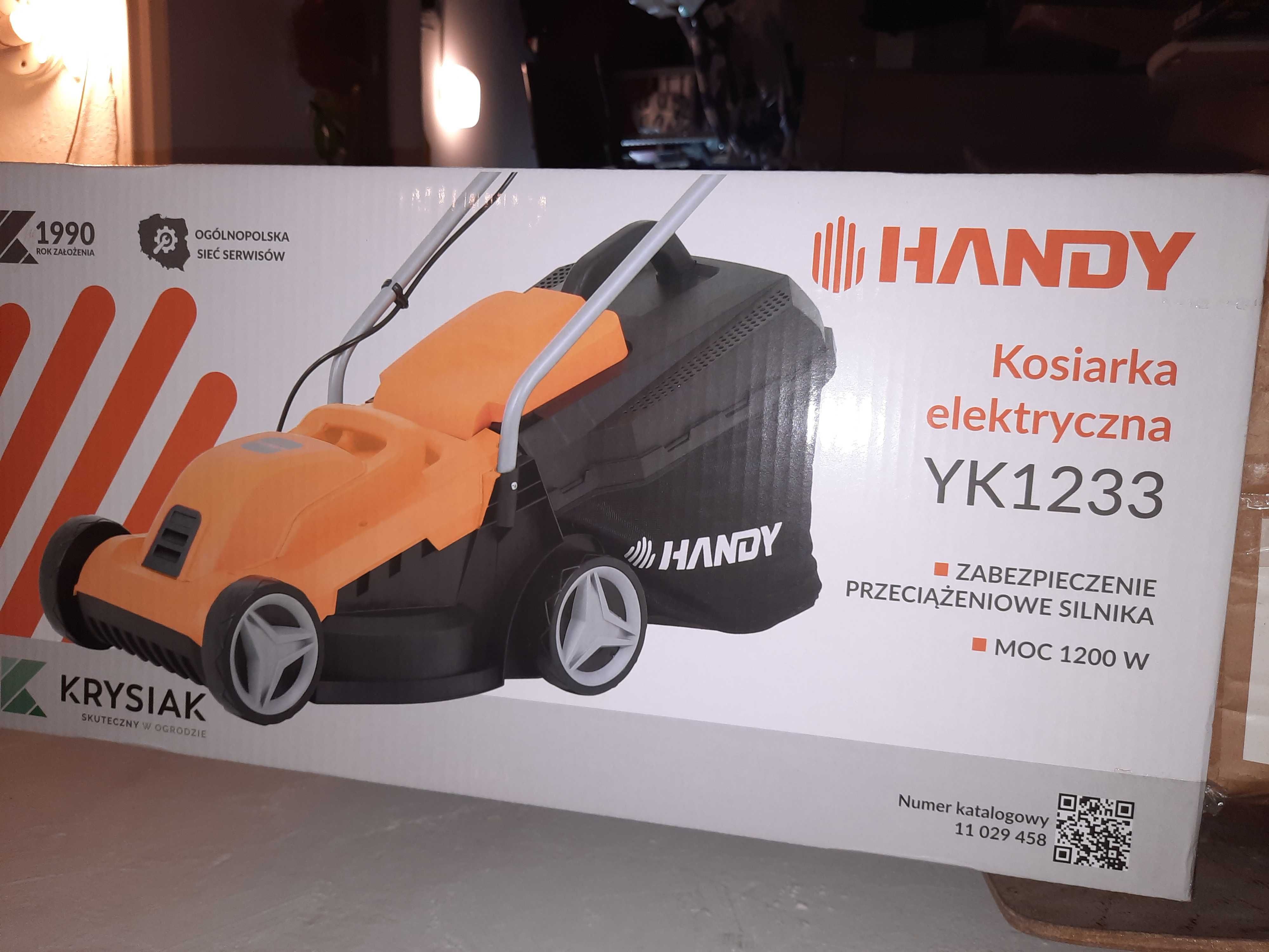 Kosiarka Elektryczna Handy na Kółkach Kosz 3 Wysokości Moc 1200W