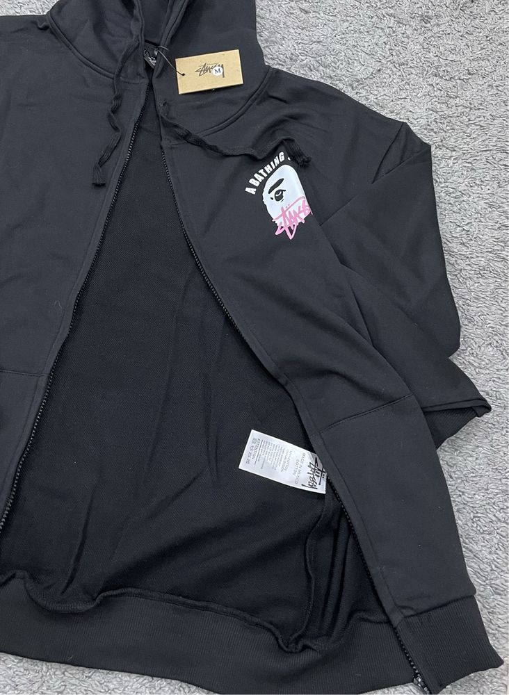 Кофта Stussy&Bape | ZipHoodie Stussy | Зіпка Бейп | Стусі