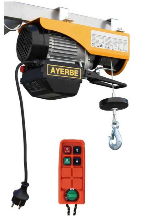 Guincho Elevador Eléctrico cap. 200Kg cabo 12m c/ Controle Remoto AP28
