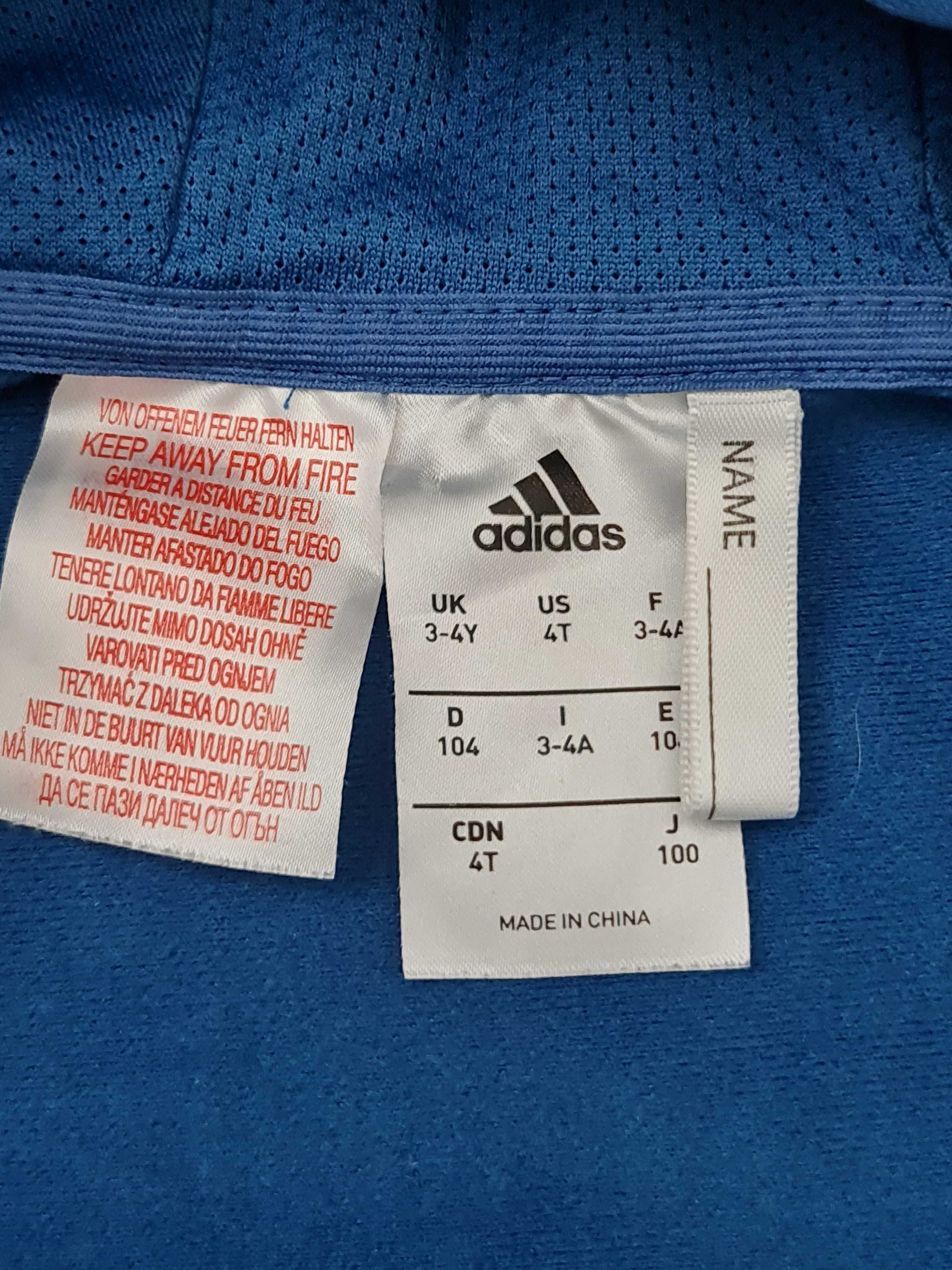 Bluza Adidas Zip zasuwana Rozmiar 98 - 104 na Wiek 3 a 4 Lat