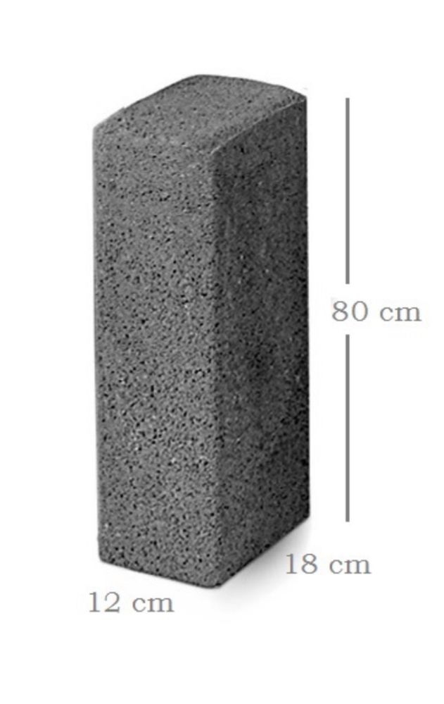 Obrzeże ogrodowe beton Centrobruk 80 cm x 80 cm szary