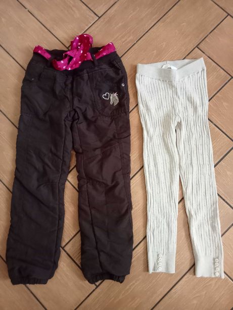 Jak nowe 122 H&M C&A spodnie ocieplane legginsy dla dziewczynki