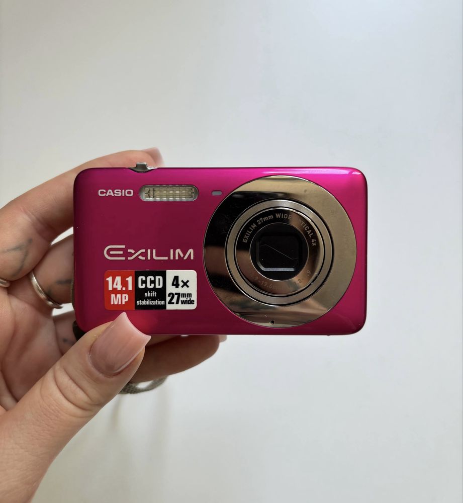 Casio exilim ex-z800 +16gbSD RÓŻOWY jak NOWY!Y2K! aparat cyfrowy 2000s