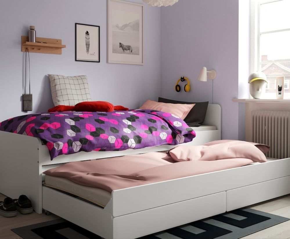 Cama duplo (ikea) + 2 colchoes
