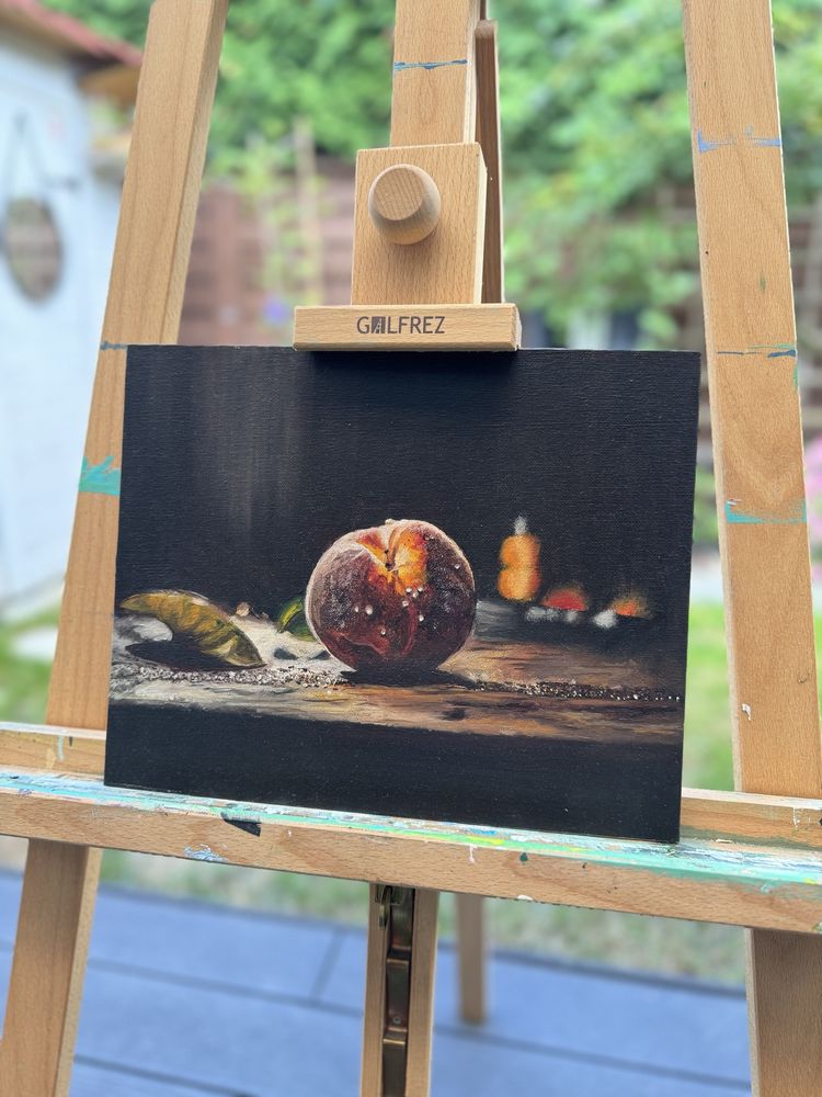 Obraz olejny 24 x 30 cm Brzoskwinia
