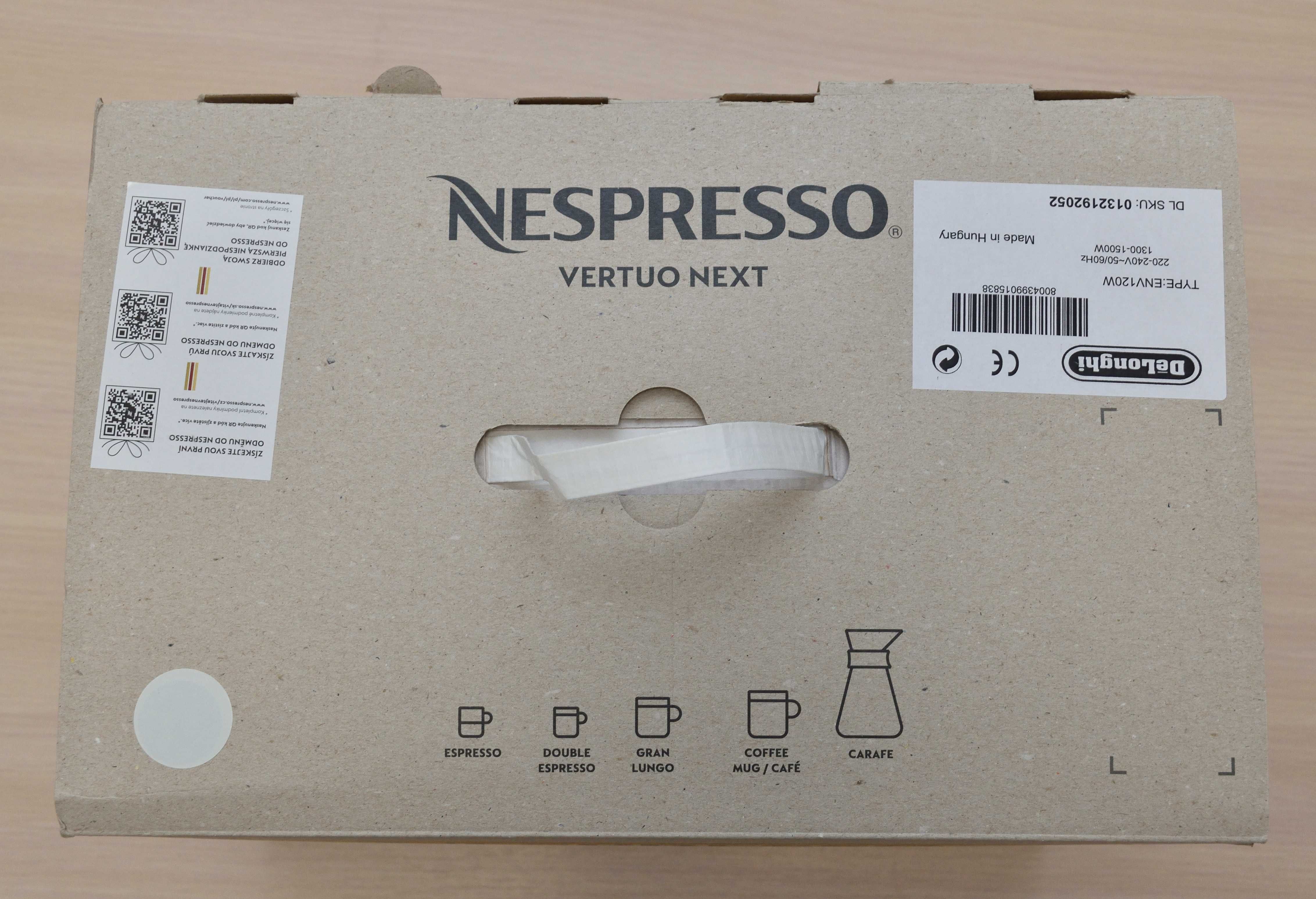 DELONGHI Nespresso ENV 120.W Biały - zacznij dzień z przyjemnością
