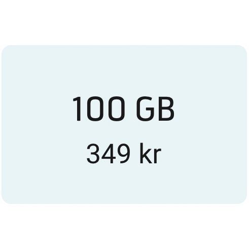 Telenor 100 GB Fastpris Voucher kod doładowanie TopUp code 349 SEK