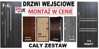 Drzwi zewnętrzne -wewnątrzklatkowe do mieszkania wejściowe z MONTAŻEM,