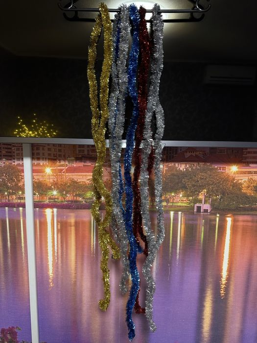 Новогодний дождик мишура разные