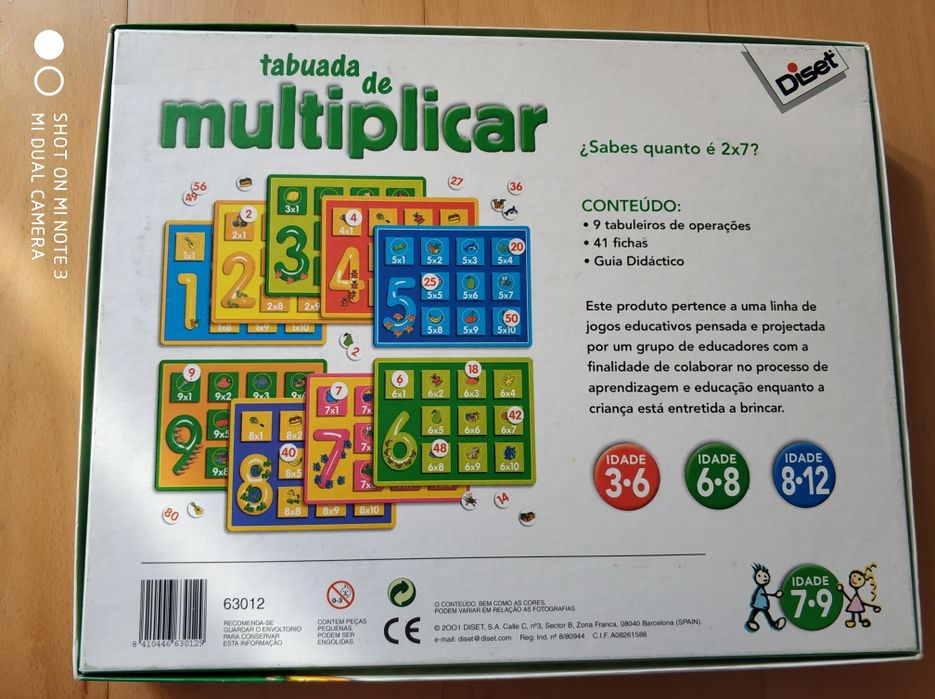 Tabuada de multiplicar