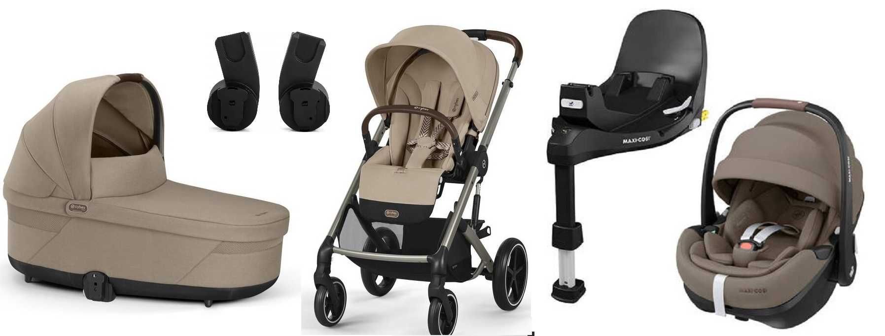 4w1 Cybex Balios S Lux + Maxi Cosi Pebble 360Pro2 + baza 360 Slidetech