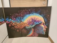 Obraz psychodelicznych na płótnie tryptyk