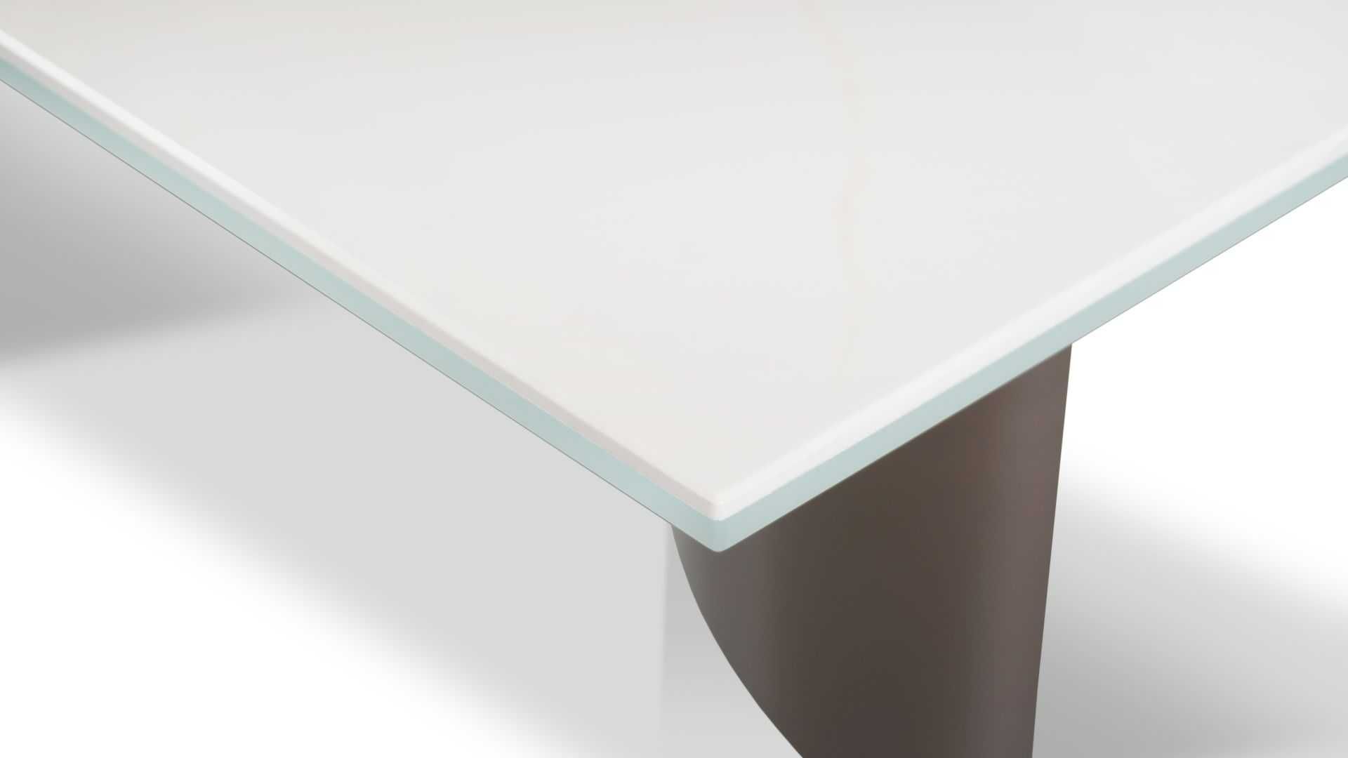 Stół ARENA blat ze spieku kwarcowego, podstawa brąz 300 cm x 120 cm