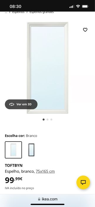 Espelho ikea  75x165