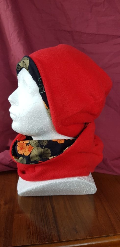 Czapka + komin damski