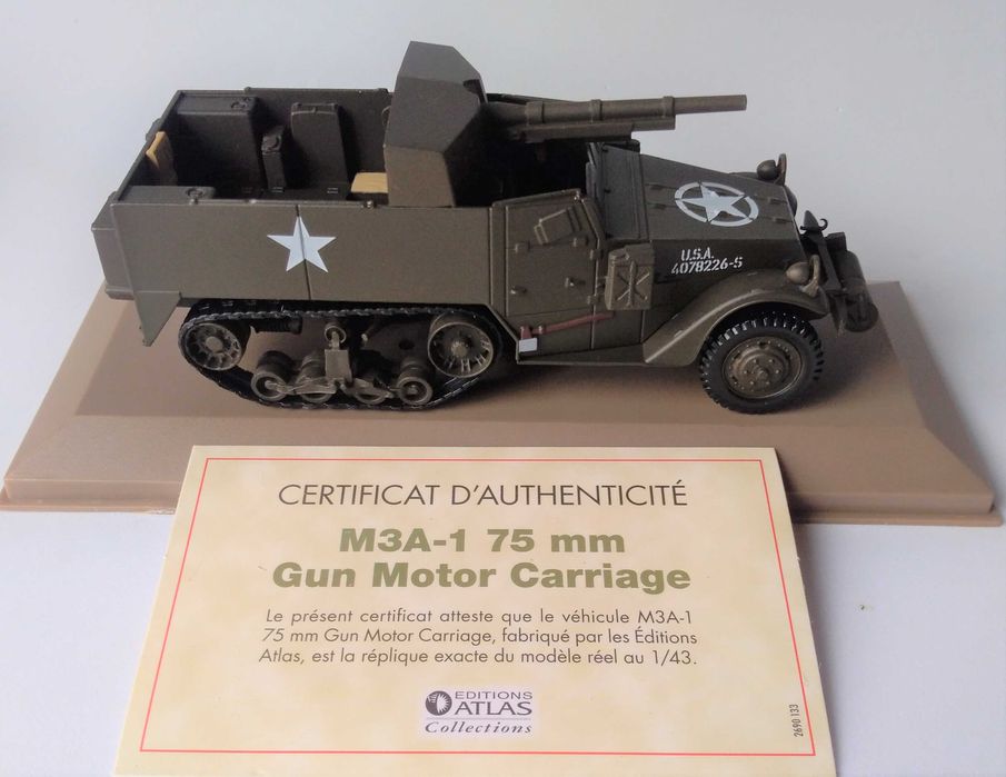 M3A1 com canhão de 75mm, USA, II guerra mundial. Ver descdrição
