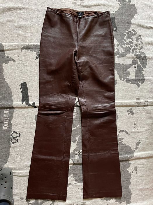 Calvin Klein skórzane spodnie XS