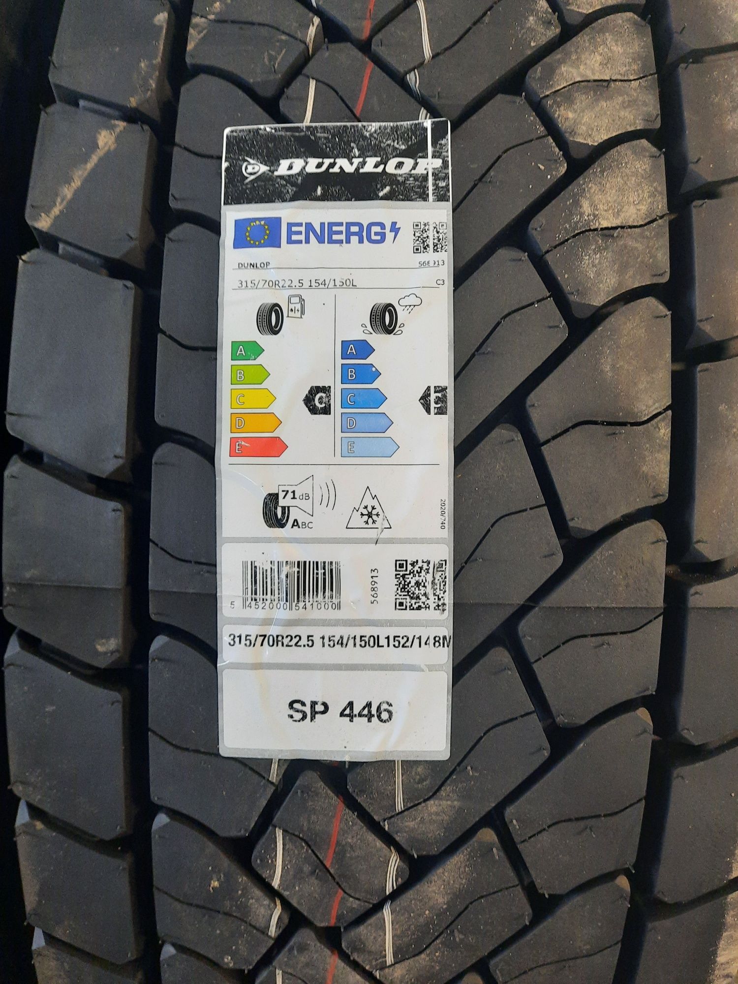 Opony nowe 315/70 R22.5 Dunlop SP 446 napęd