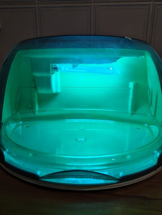 Esterilizador com lâmpada led azul