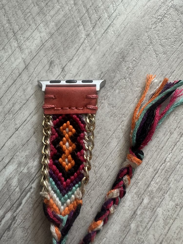 Pasek do apple watch 38/40mm boho style wiazany sznurowany pleciony