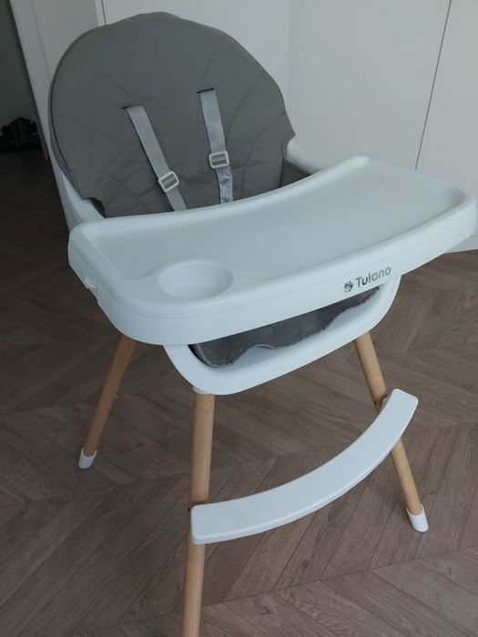 TULANO krzesełko do karmienia dla niemowląt 2w1 regulowane