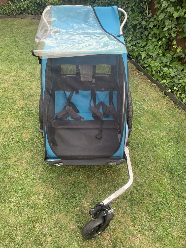 Thule coaster XT przyczepka rowerowa wózek dla 1-2 dzieci z pasami