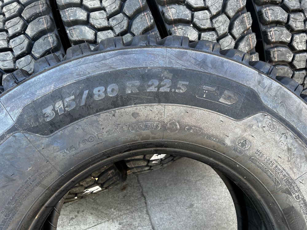 Dwie opony michelin X works remix 315/80/22.5 2023r. Nowe