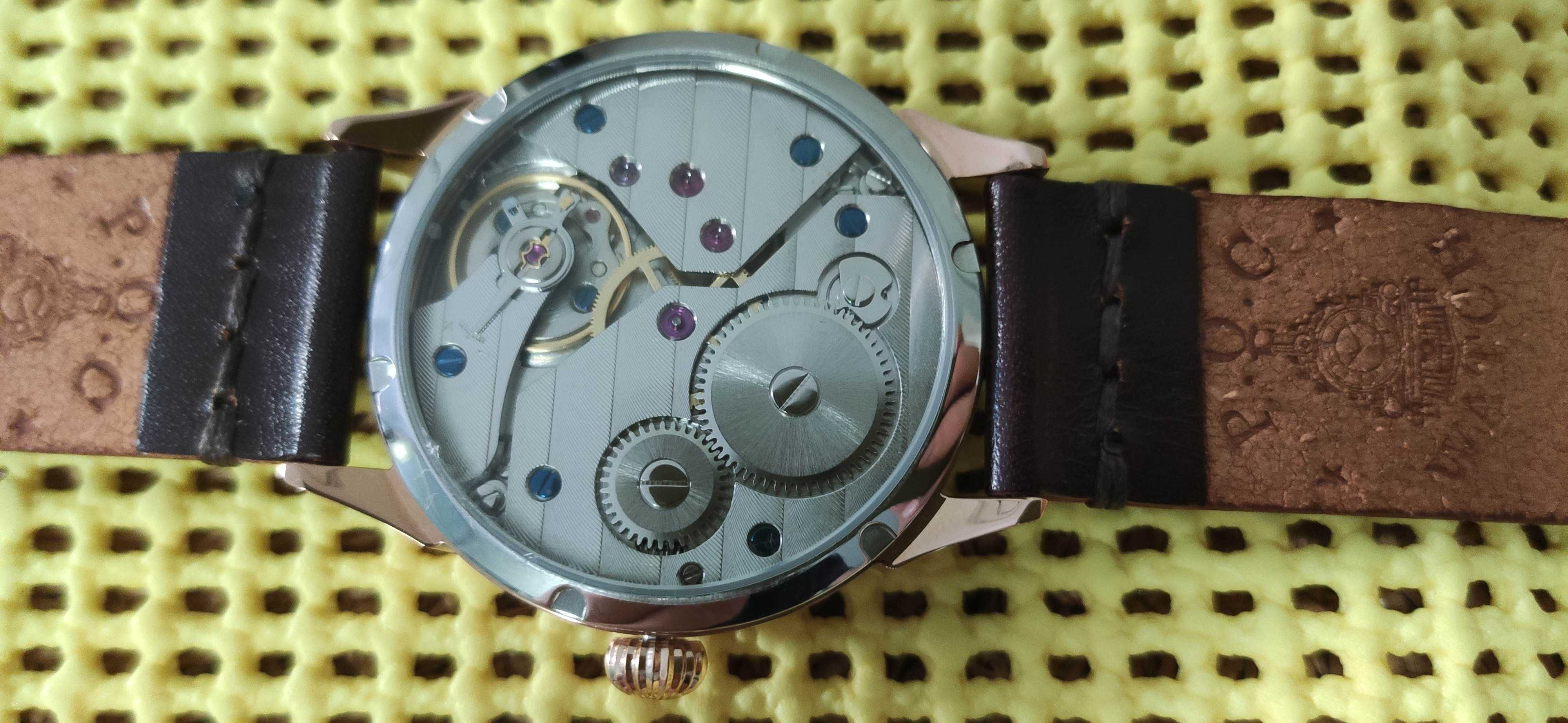 Relógio mecânico de corda manual 42mm