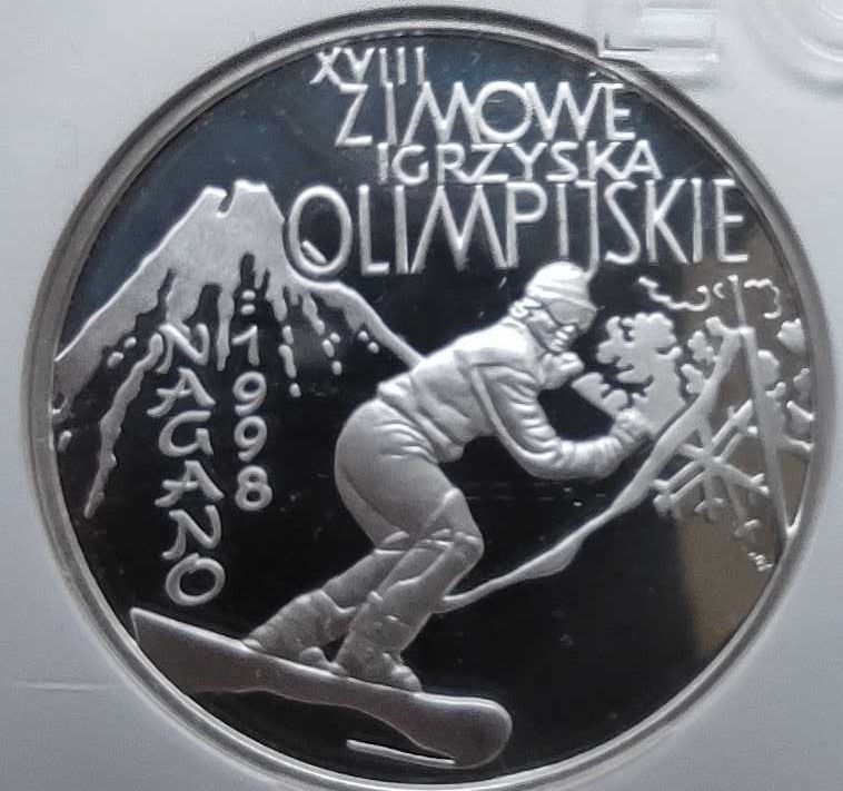 Monety srebrne zestaw 3 sztuk 10 zł grading srebro ag roczniki 1998-02