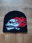 Y2k skull beanie rap flame шапка череп скелет реп