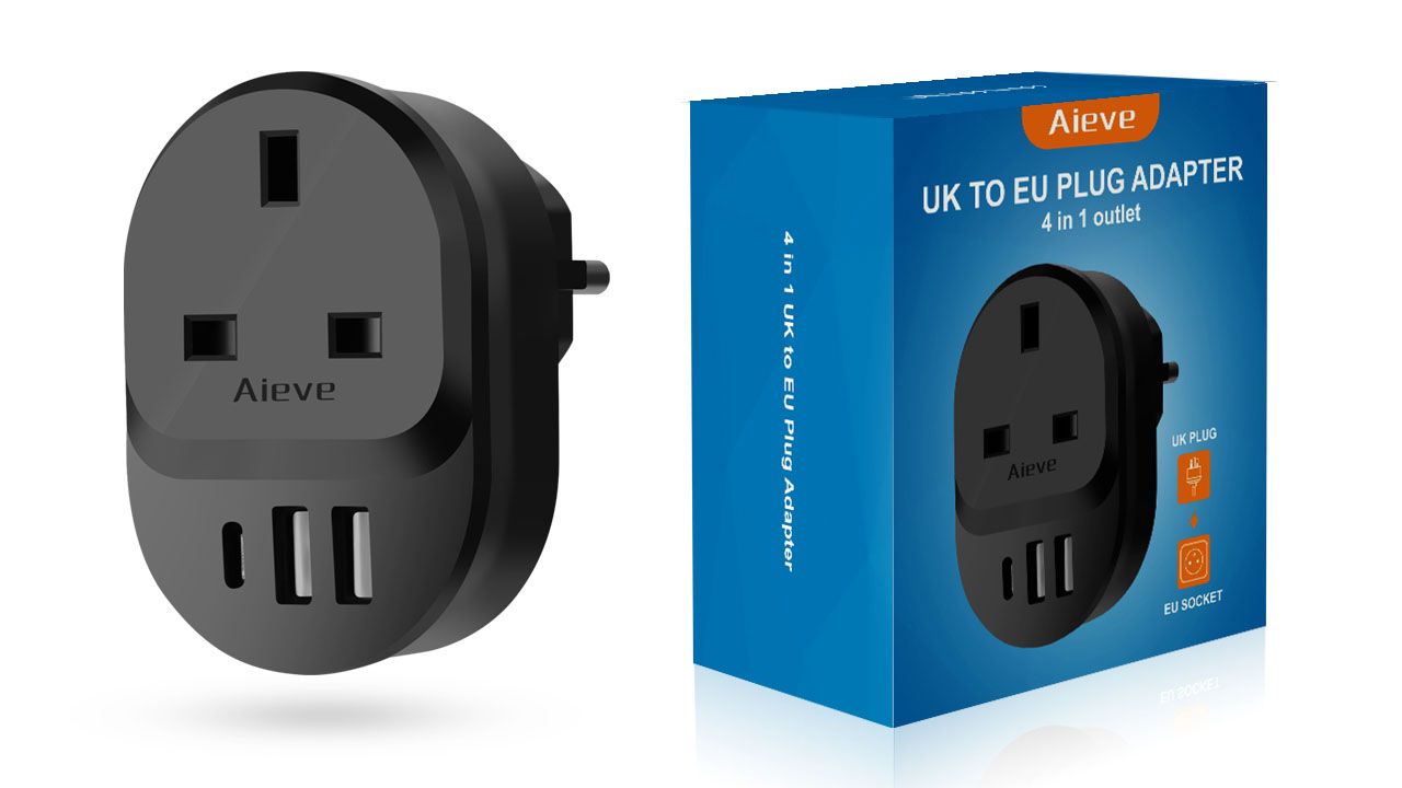 UK EU Adapter z 2 portami USB i QC 3.1A typu C wtyczka