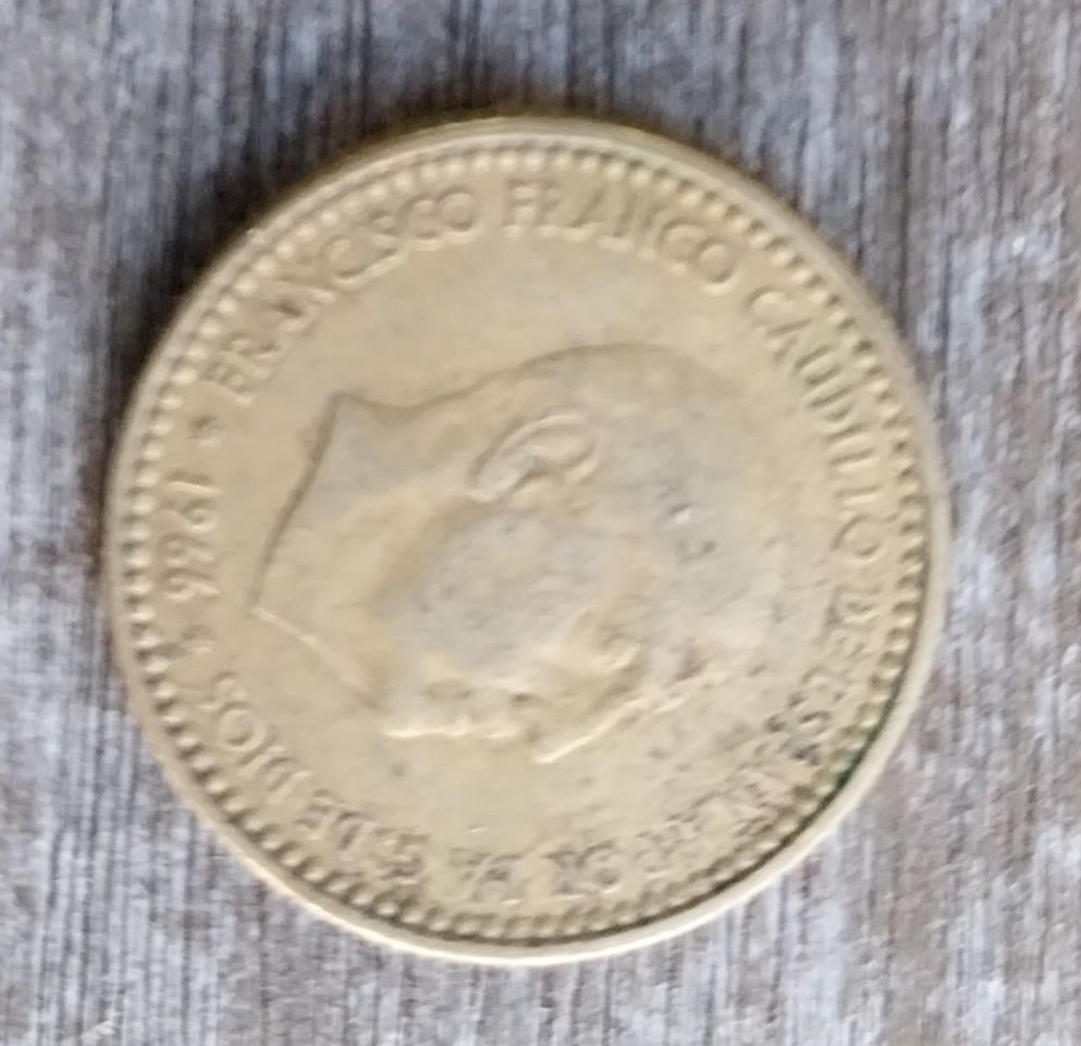 Moeda 5 pesetas 1966