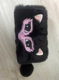 Portfel damski pluszowy z kotkiem
