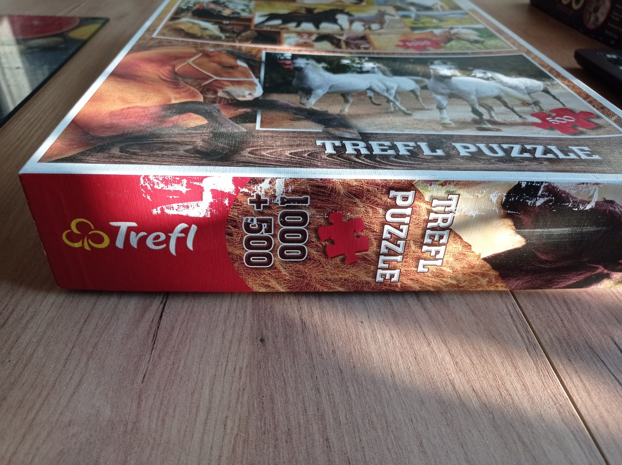 Puzzle Trefl 1000+500, konie, kompletne, jak nowe