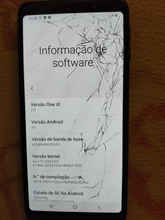Samsung a7 a funcionar