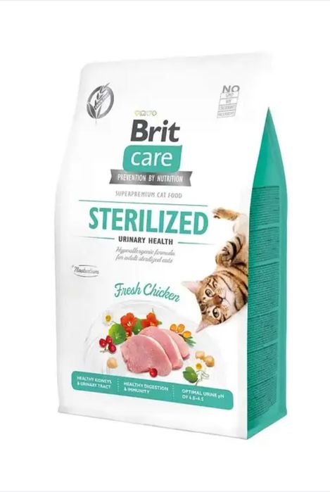 Сухий корм 7 кг для стерилізованих котів Бріт Brit Care Cat GF Sterili