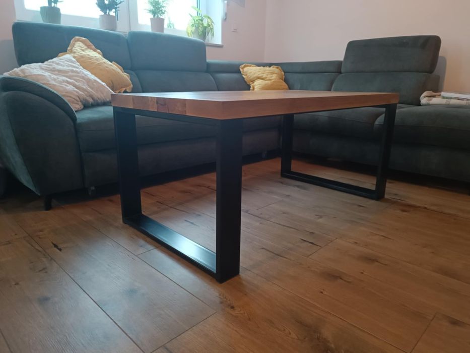 Ława loft, lite drewno, duża, stolik kawowy