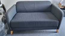 Sofa 2-osobowa Vissle ciemnoszara, nowa z Ikea