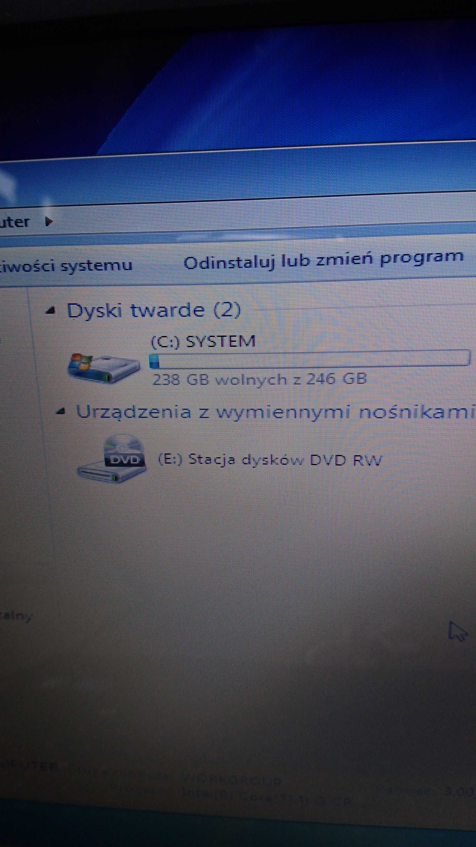 Laptop Samsung Notebook Np-R540 Zestaw Hdd 250 Gb Intel I 3 Komputer
