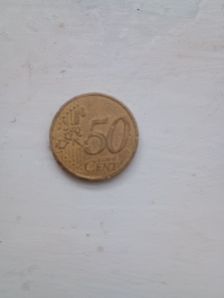 Moneta 50 euro cent 2002 defekt błąd