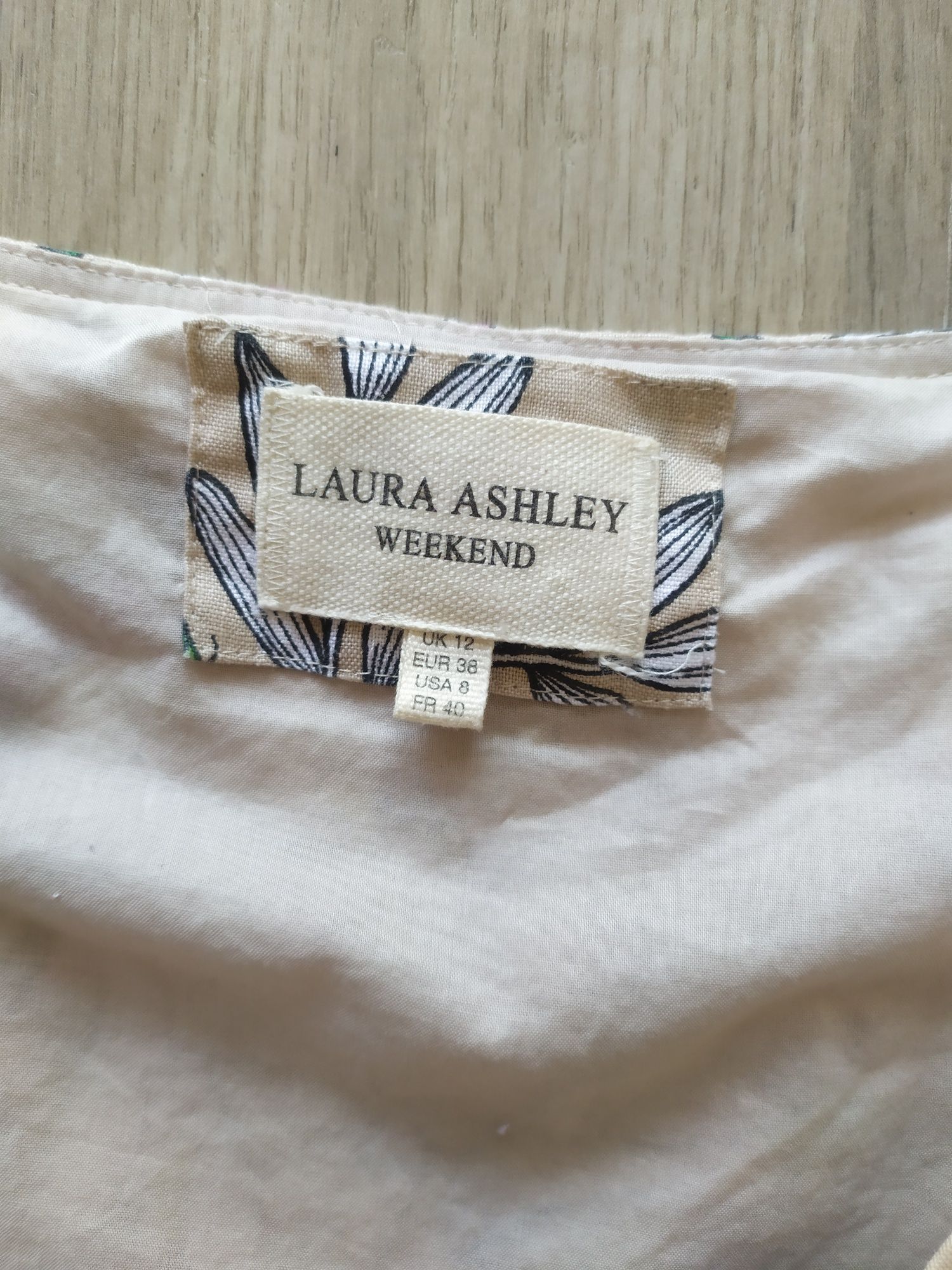 Sukienka lniana 100% len Laura Ashley rozmiar 38/40