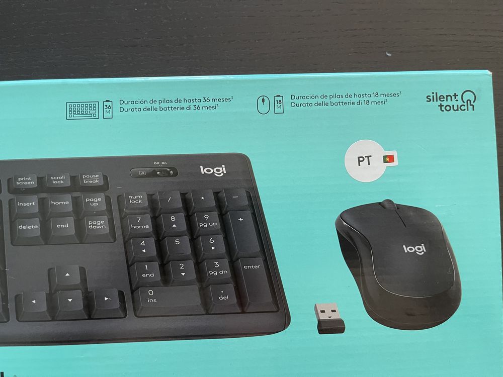 Teclado  E Rato Wireless Novo A Estrear Na Caixa Logitech