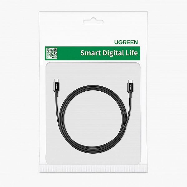 Ugreen kabel przewód USB Typ C (męski) na Typ C (męski) 1 m biały (US3