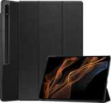 FTRONG etui do Samsung Galaxy Tab S8 Ultra stojak magnes czarne skóra