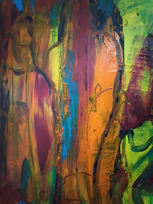 Acrílico sobre tela, abstrato, Vítor Pisco