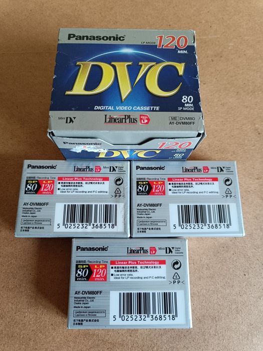 Відеокасети Panasonic MiniDV DVM80 - НОВІ - ціна за всі
