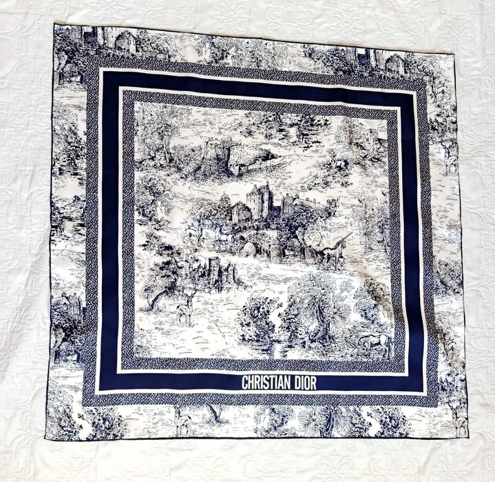 Christian Dior jedwabna nowa chustka