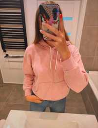 Bluza z kapturem różowa baby pink S XS