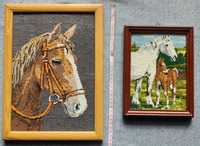 Haft, obraz o tematyce konie