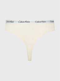 Calvin Klein kremowe stringi roz. S